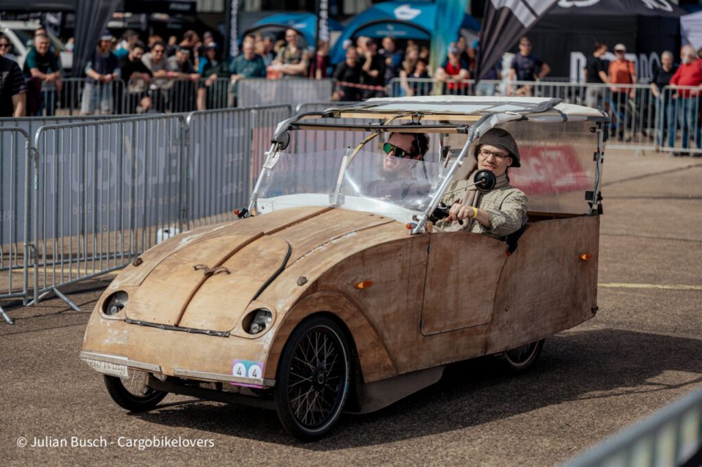 Unser Velocar beim Lastenradrennen auf der Velo Berlin 2024